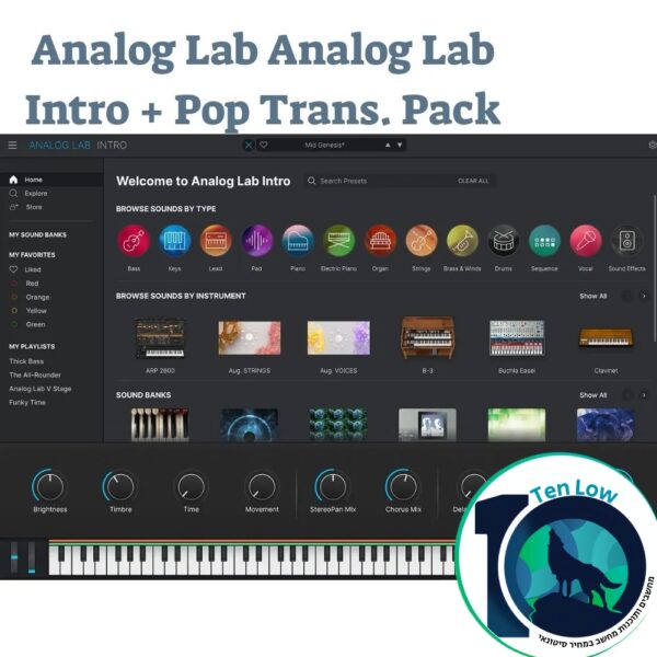 Arturia | Analog Lab Intro + Pop Trans. Pack